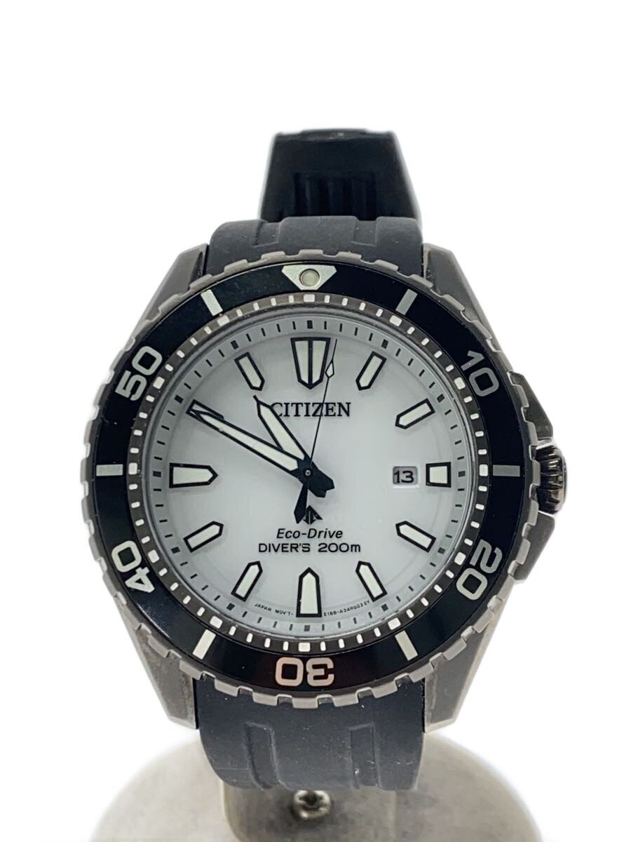 CITIZEN Solar Watch / Analog / Rubber /WHT/BLK/E168-003FR09