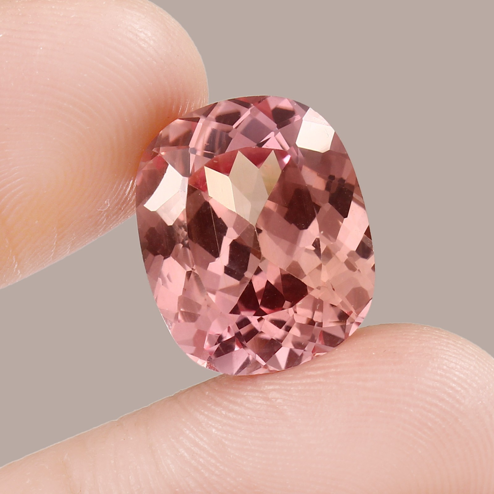 Natural Flawless Ceylon Padparadscha Sapphire Cushion Cut Loose Gemstone 15.25Ct