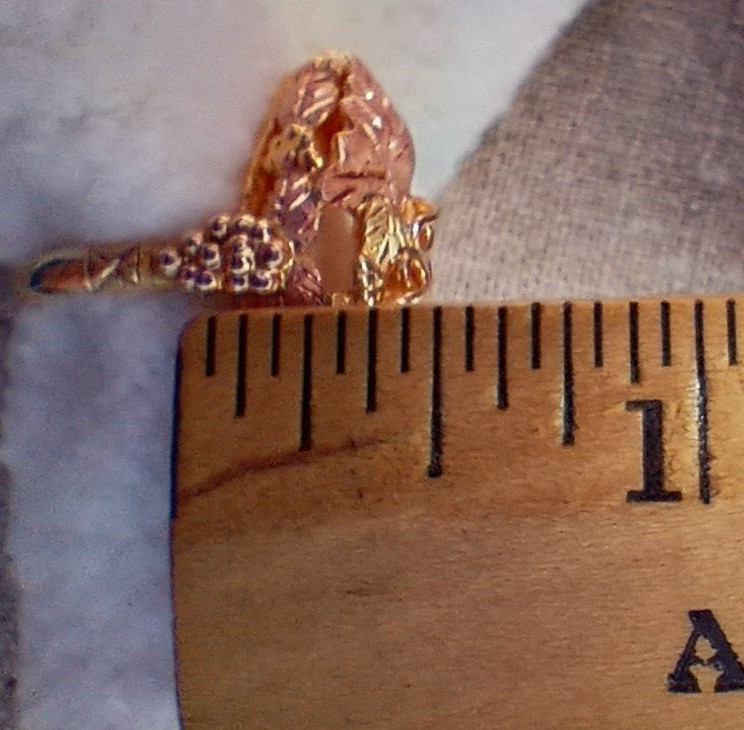 10/12k GOLD RING VTG Landstrom’s TRI COLOR Black Hills Gold sz 5.25 PRISTINE