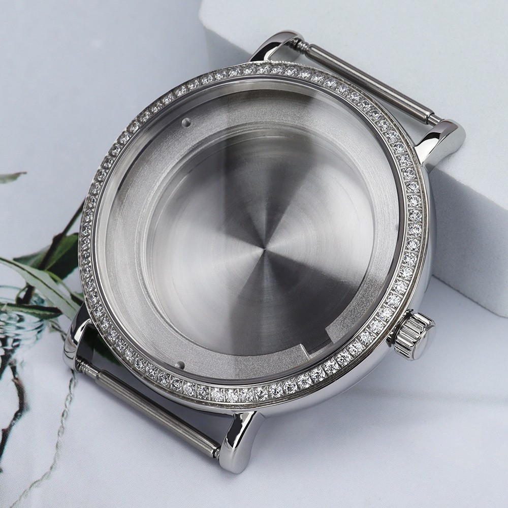 Sapphire Diver Watch Case 40mm Polished 316 Steel 10ATM For Miyota 9015 Movement