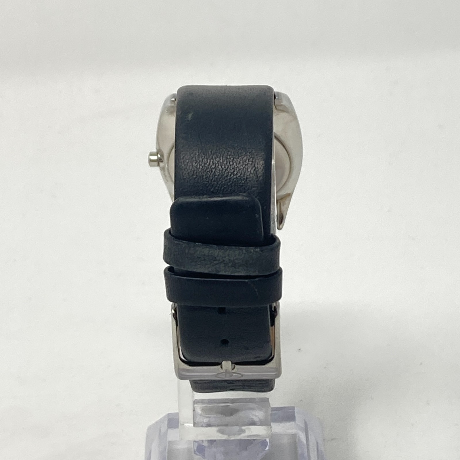 Skagen Grenen Watch Women 29mm Silver Tone Date Crystals Leather New Battery