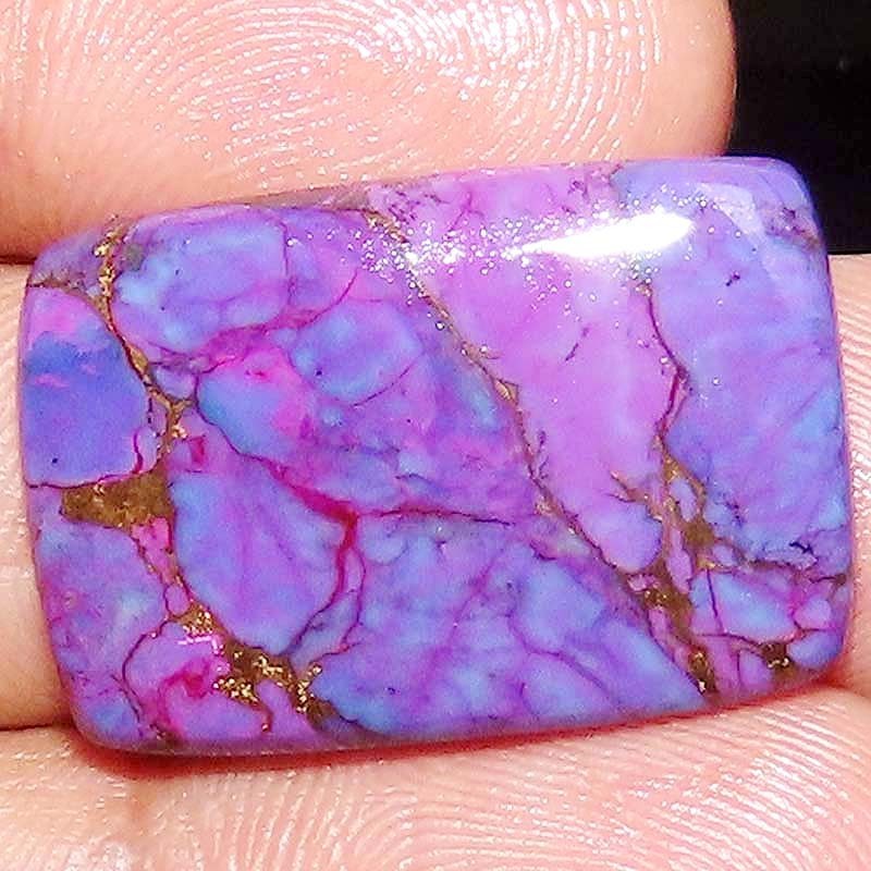 23.85CT Purple Copper Turquoise Bronze CUSHION Cabochon 19X28X4mm Loose Gemstone