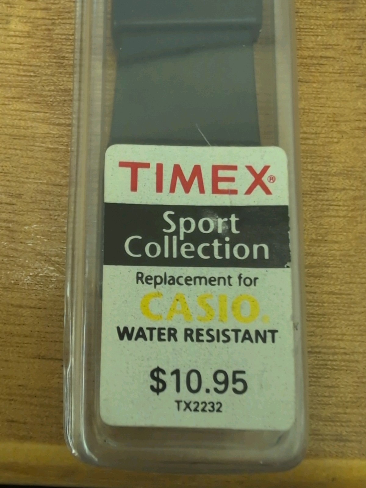 Timex Sports Collection TX2232 Casio 22MM Black Mens Watchband Vintage NOS