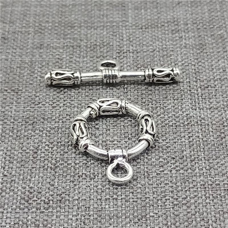 2sets of 925 Sterling Silver Toggle Clasps for Bracelet Necklace