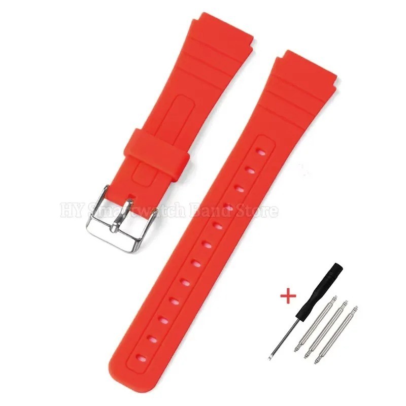 18mm Silicone Soft Watch Strap for Casio F91W F105/108 A158/168 W800H SGW400 AE1