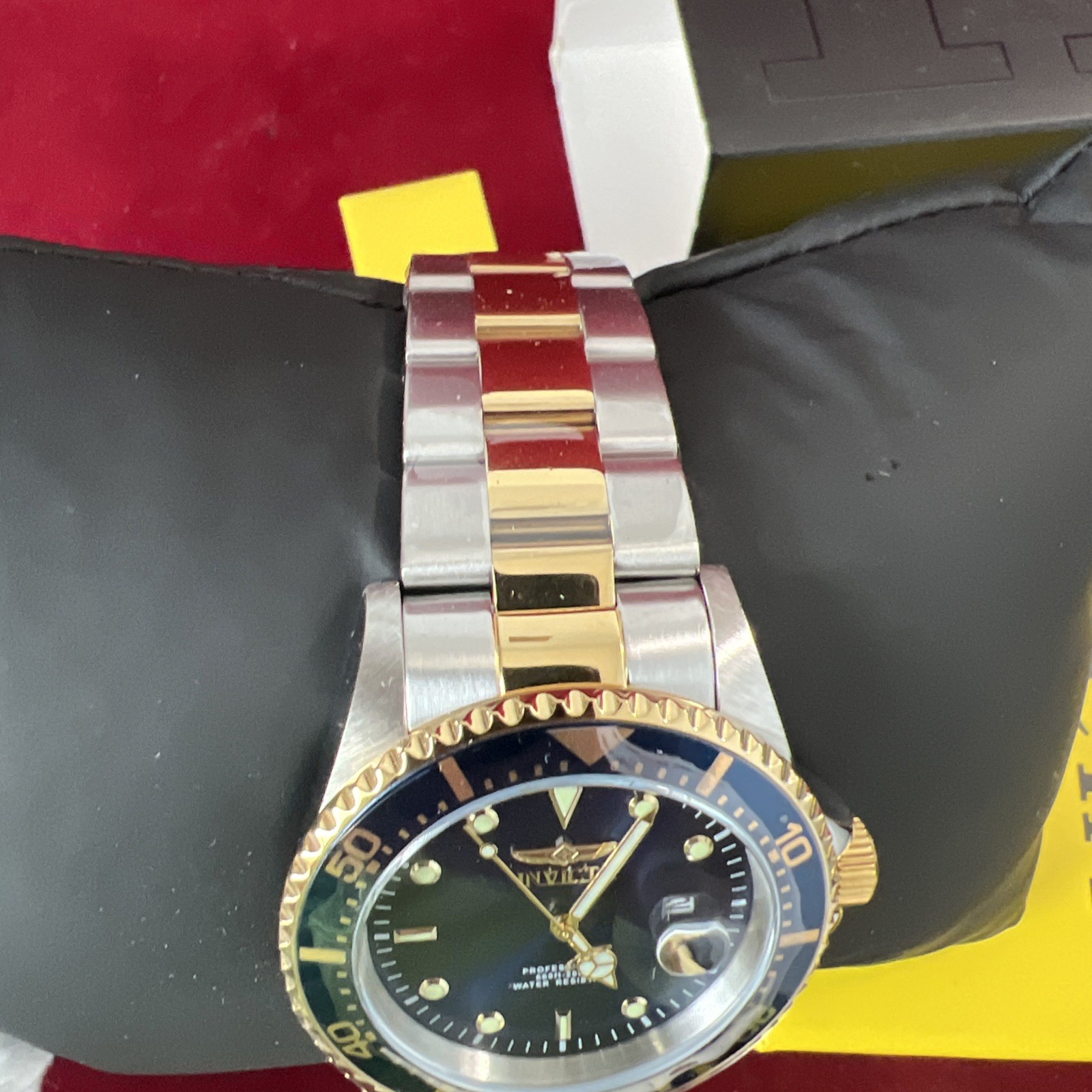 Invicta Men’s Watch Pro Diver Quartz Blue Dial Two Tone Steel Bracelet 22058 43m