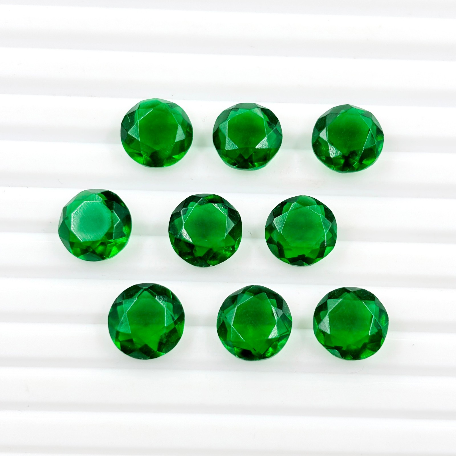 20 Pcs Faceted Emerald Hydro Quartz Loose Gemstone -6mm-25mm Approx