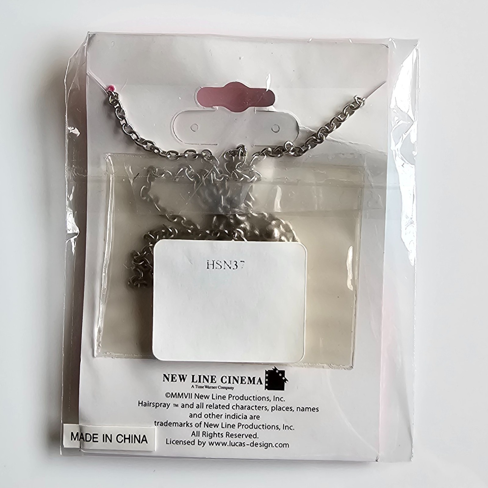 NOS 2007 HAIRSPRAY Movie Promo Necklace Zac Efron as Link Larkin Vinyl Record