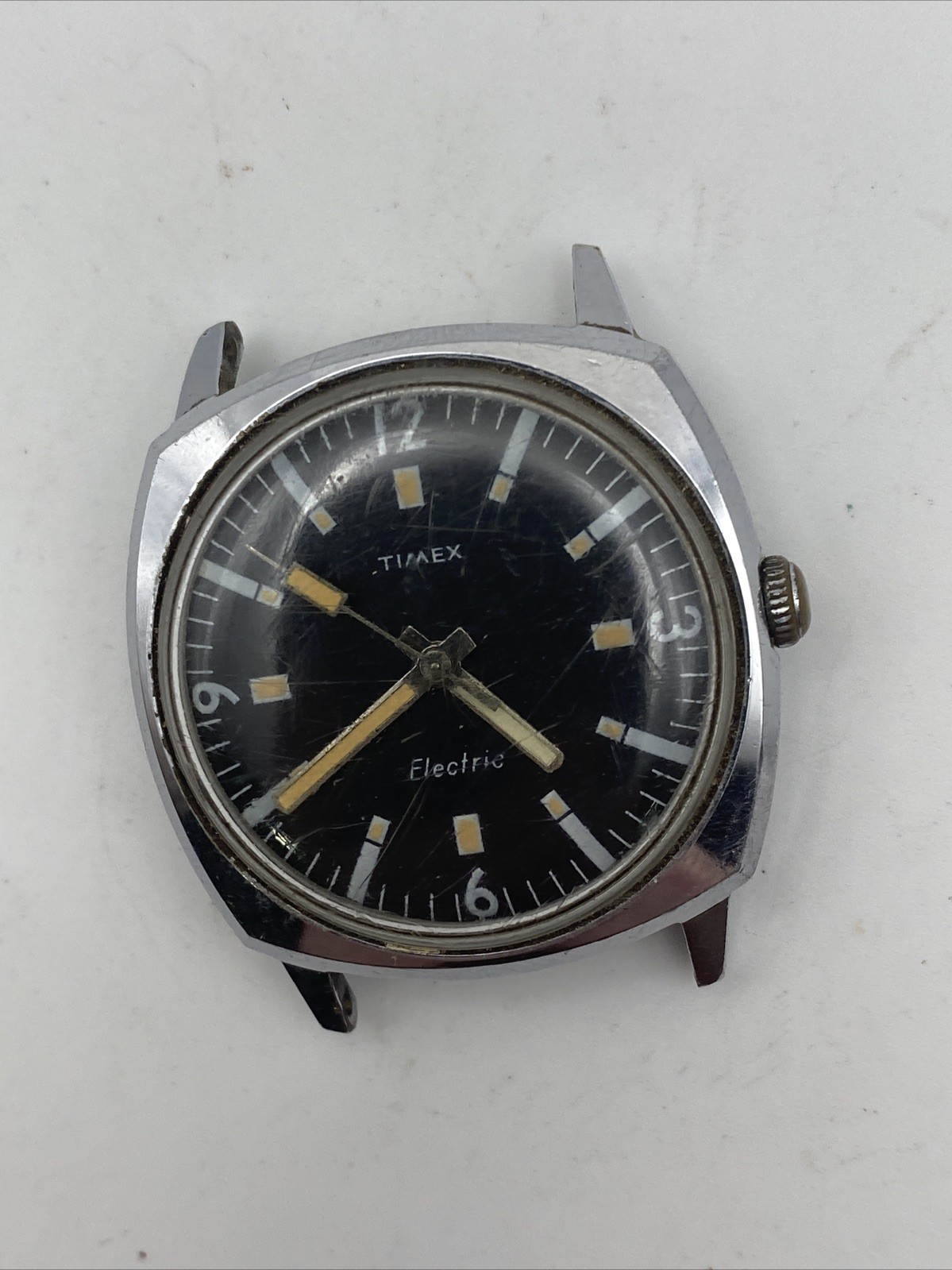 Vintage 1978 MEN’S Timex Electric Black Dial Watch, 37mm New Battery