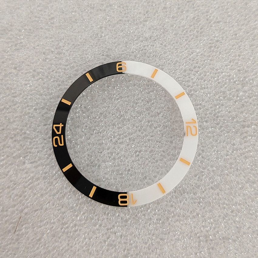 38MM Two-color Bevelled Ceramic Bezel Watch Insert Ring Inside Diameter 30.5MM