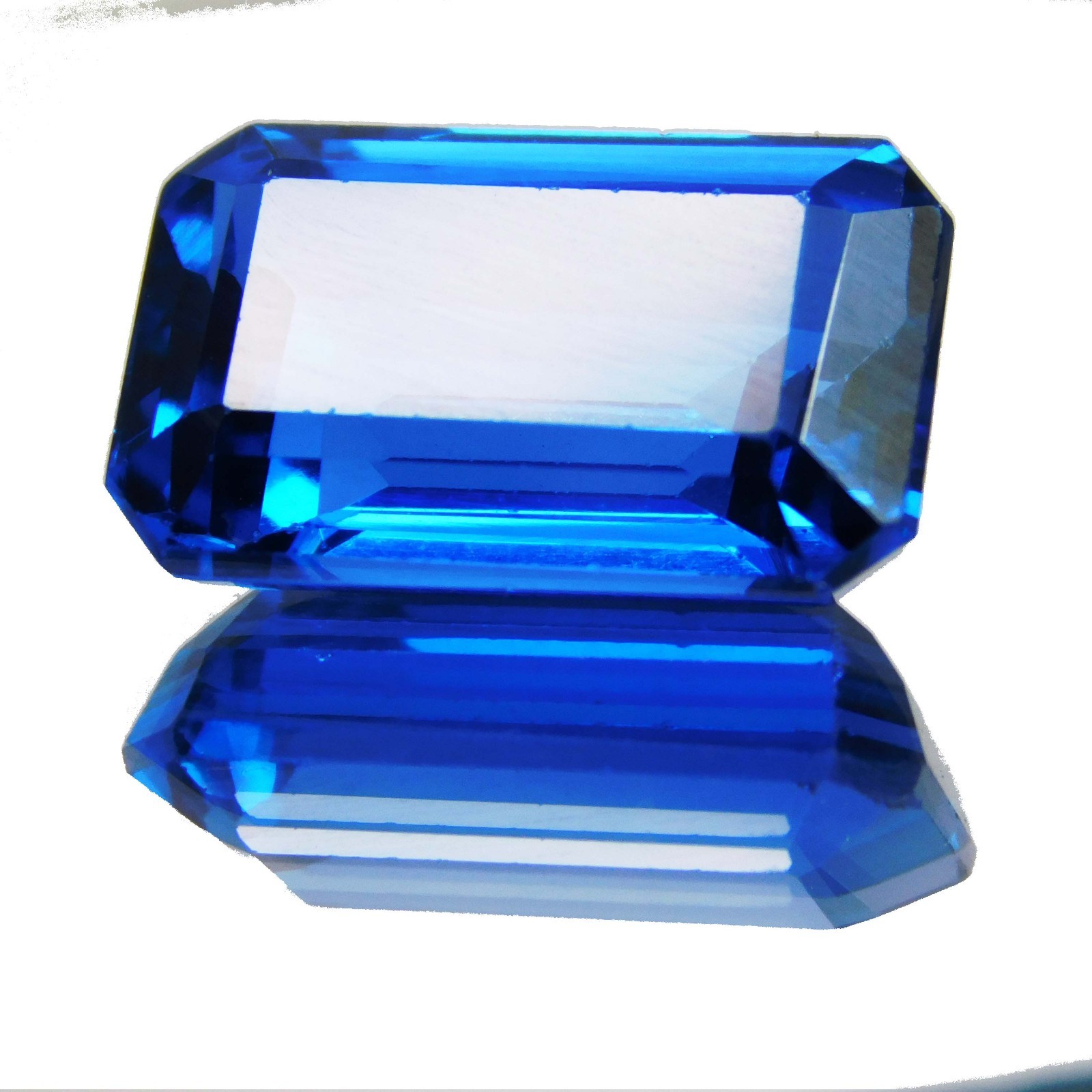11.40 Ct Natural Afghani Blue Indicolite Tourmaline CERTIFIED Emerald Cut Gems