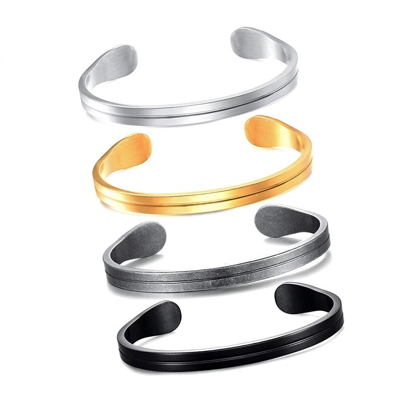 Vintage Bracelet Men Gold Silver Black Colors Fits 6-7 inch Wrists