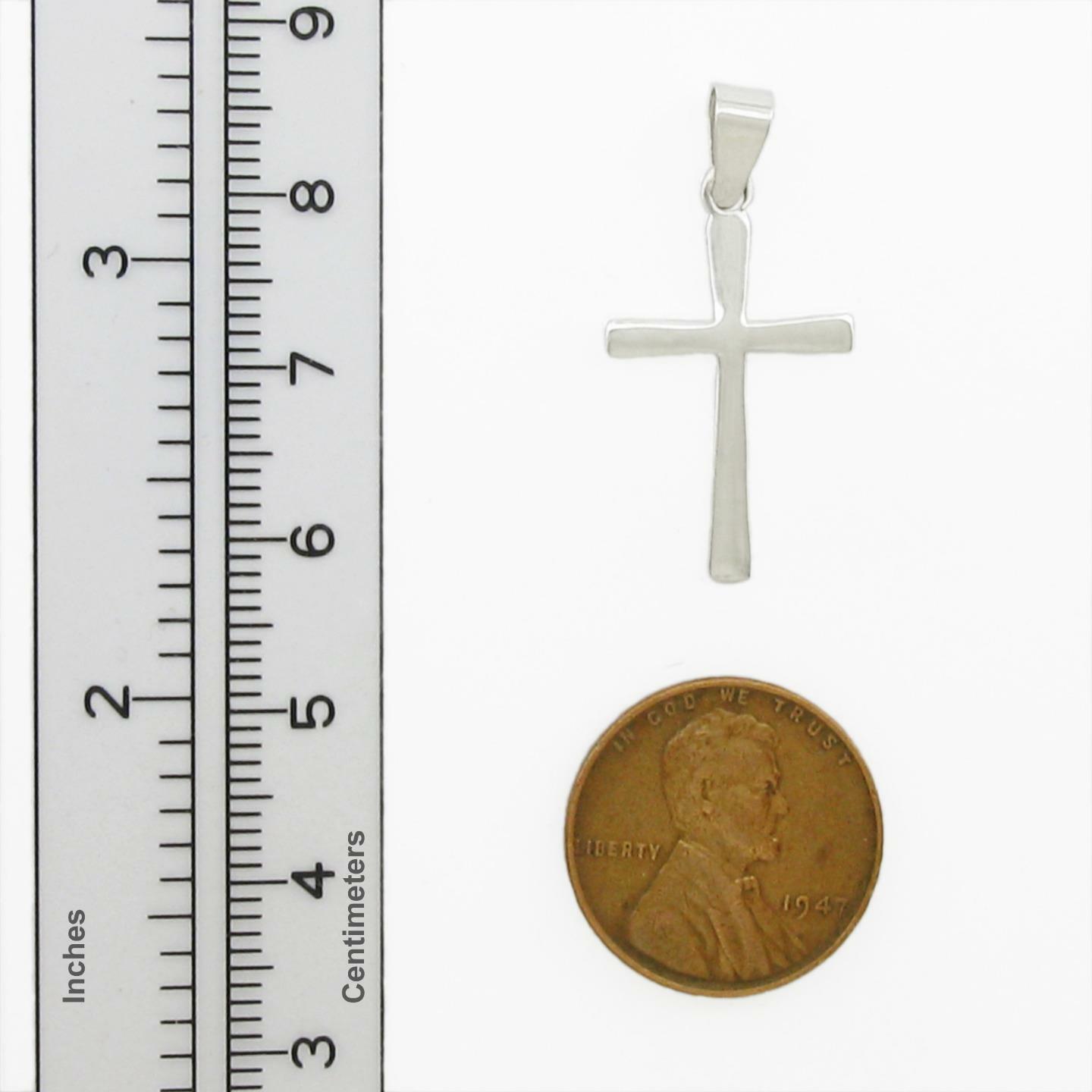 Tapered Cross Pendant; 925 Sterling Silver – Choice of Chains