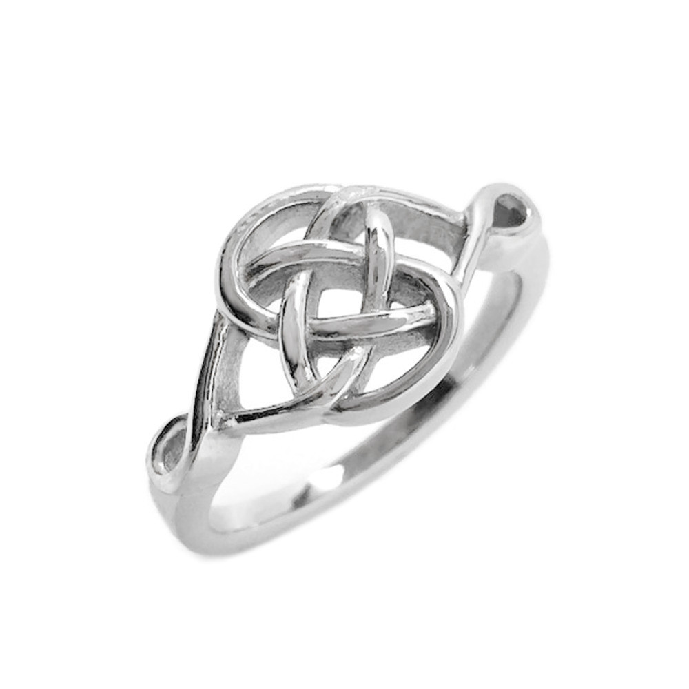 Unique Stainless Steel Celtic Knot Ring Irish Jewelry Love Promise (Size 5 – 10)