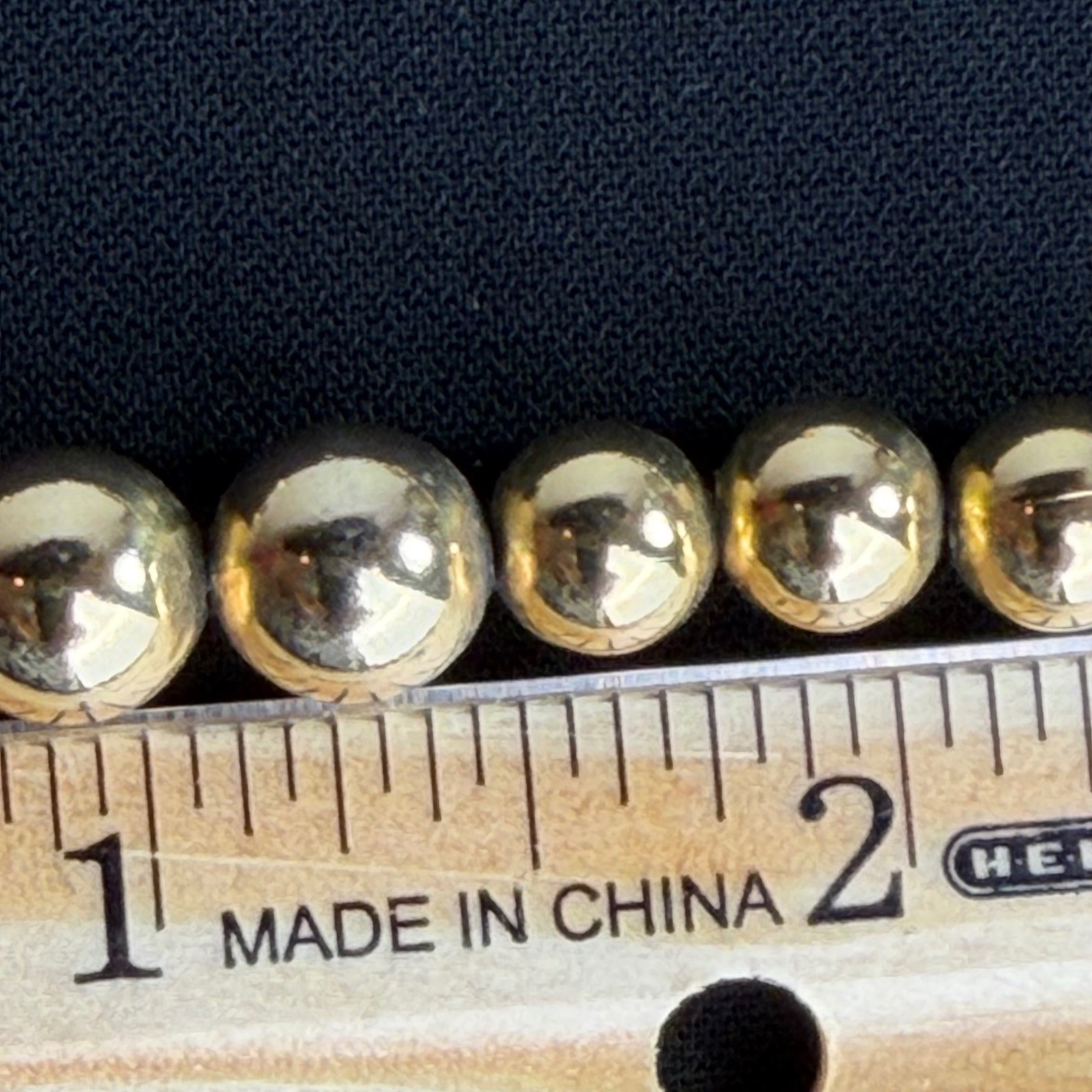 Napier Vintage Gold Tone Graduated Bead Necklace Polished 22.5 Inch Classic