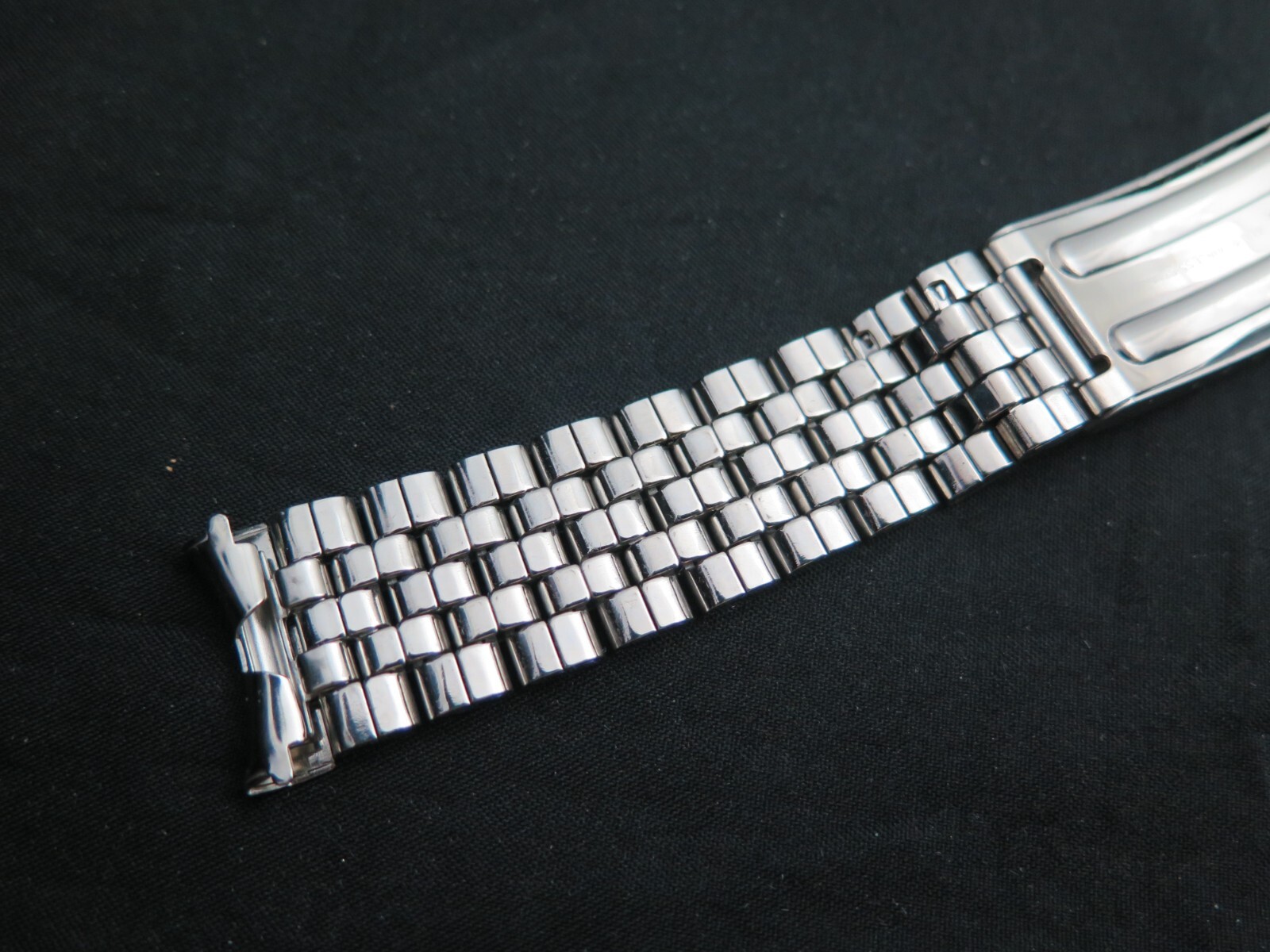 Vintage 19mm STL Stelux Flat Brick Quality Watch Bracelet 1040 NOS 1960s