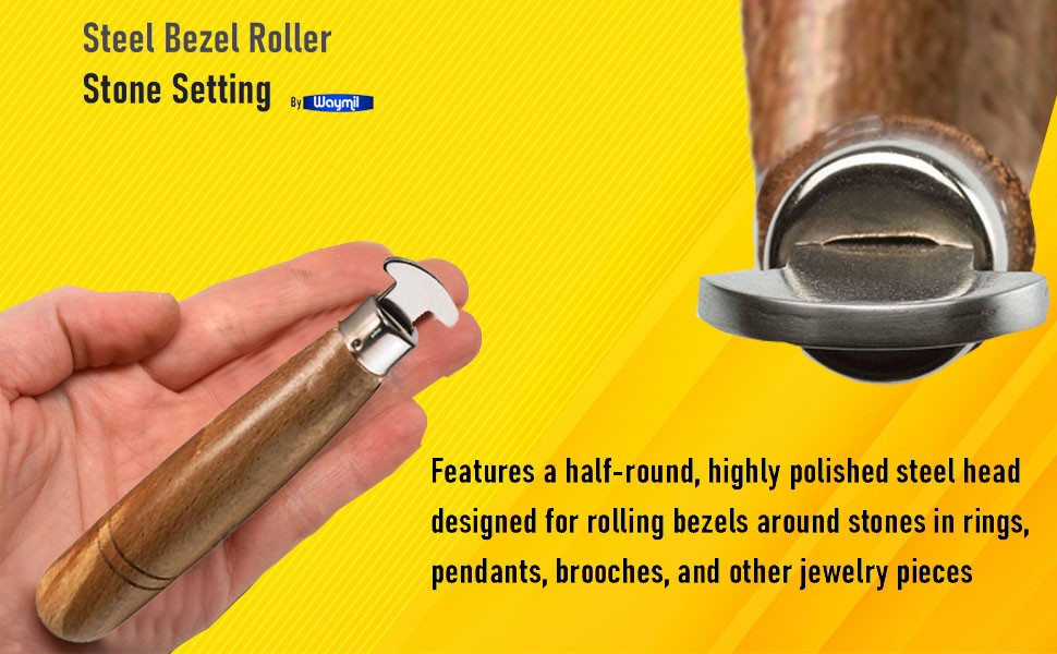 Steel Bezel Roller Stone Setting Jewelry Making Ring Tool High Polished Edge