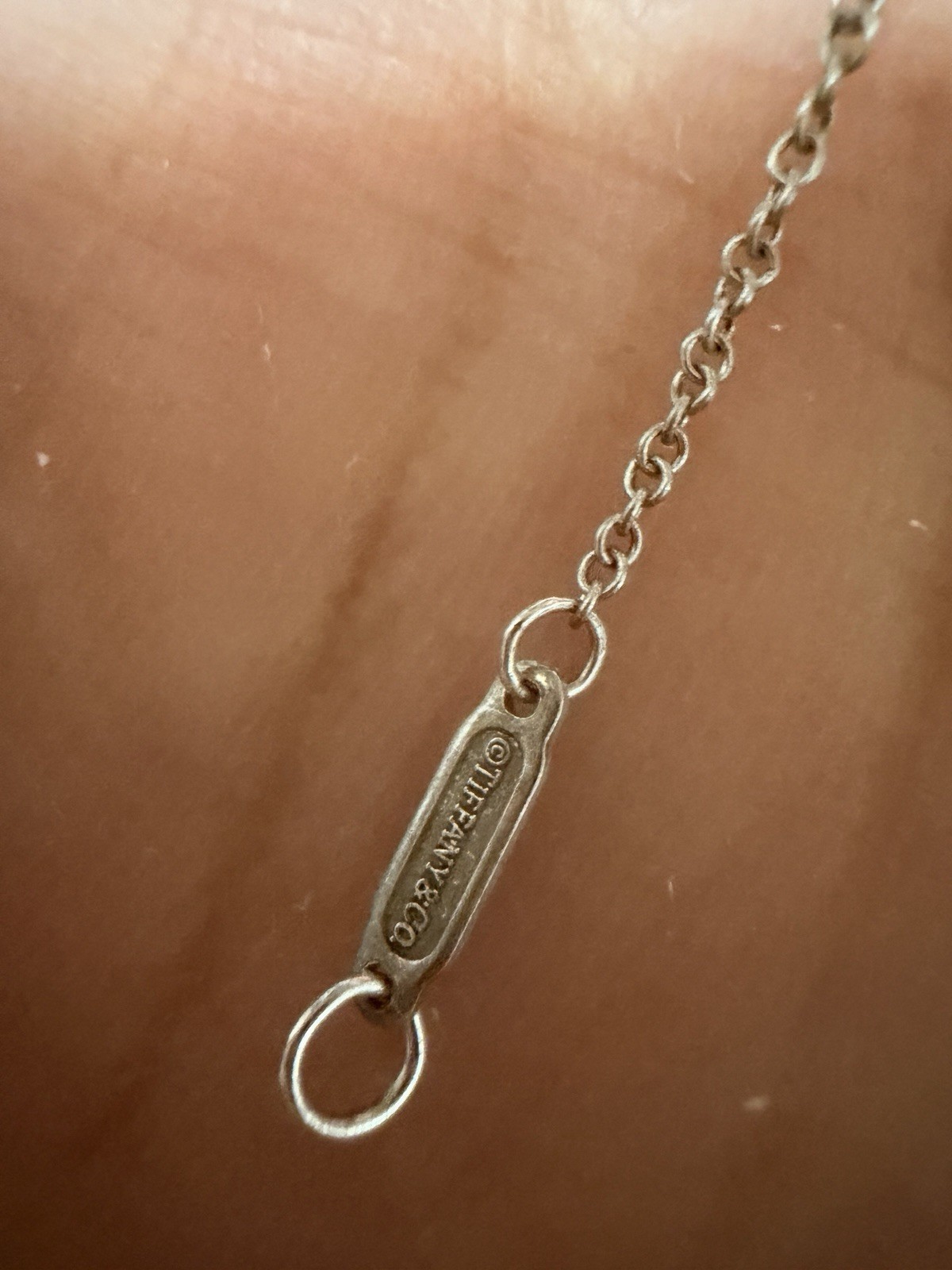 Tiffany & Co. 925 Sterling Silver Interlocking Circles Pendant Necklace 43cm
