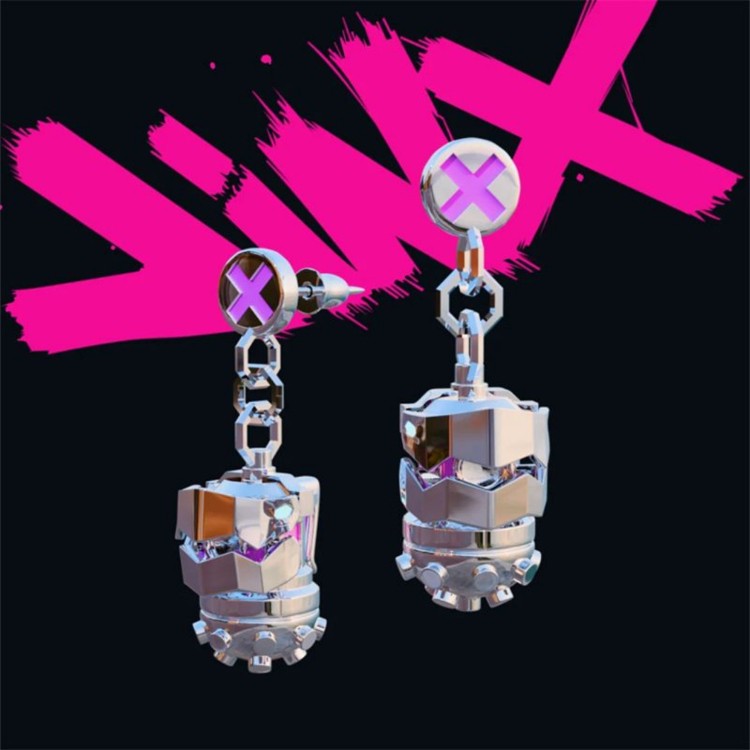 Anime Arcane：League of Legends Jinx Pendant Earrings Eardrop Toy Womens Gift New