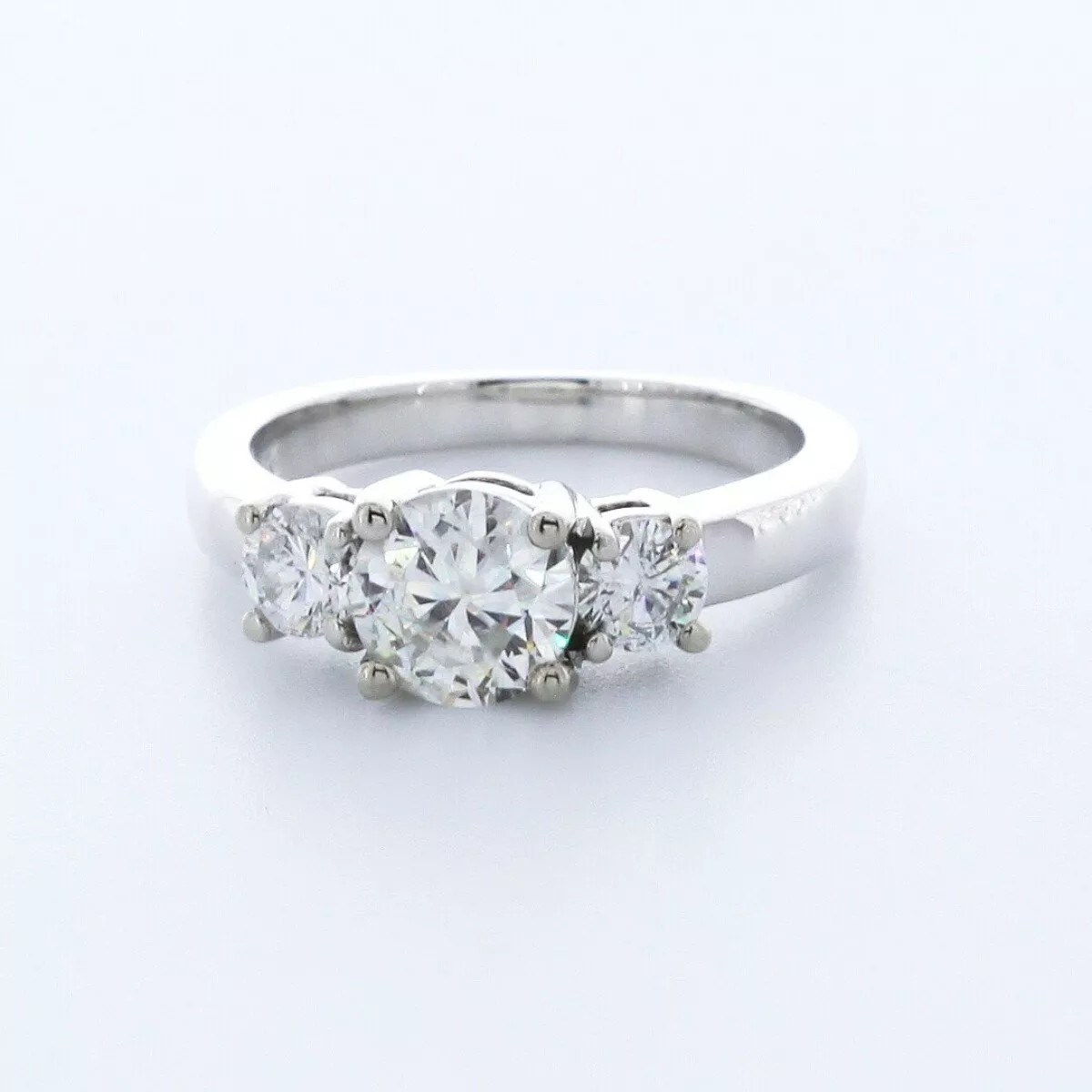 3-Stone Engagement Ring 14K Gold Classic 2.28 CT Round Lab-Grown Diamond J SI2