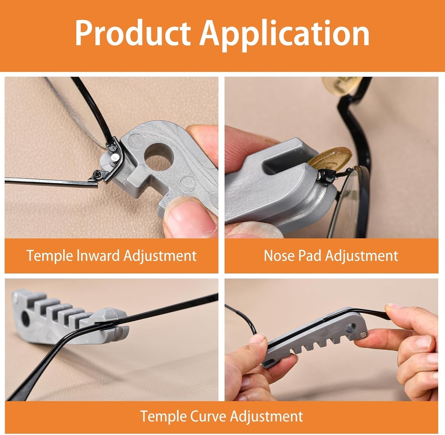Eyeglass Temple Glasses Adjustment Tool 5-In-1 Anti-Slip Professional Bender