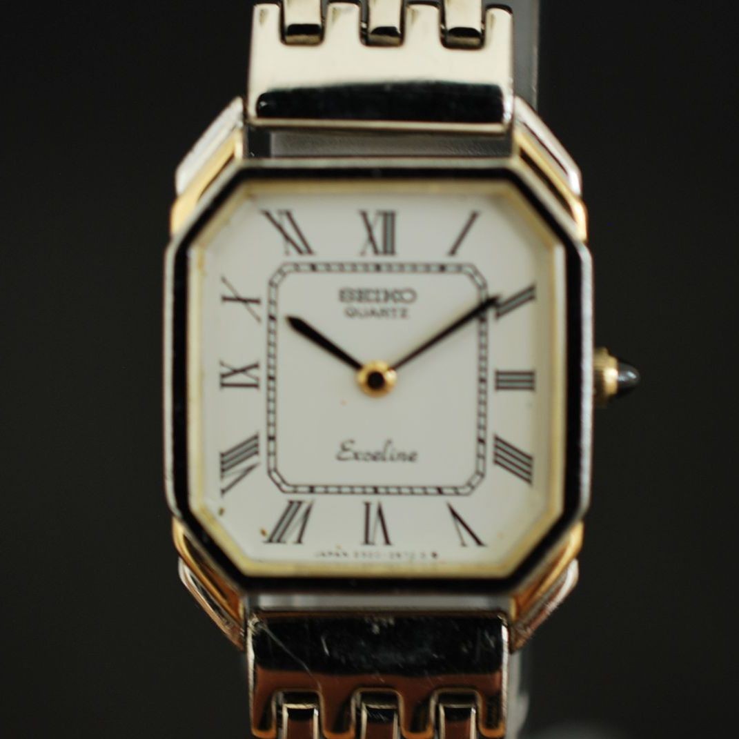 264 item New battery Vintage Seiko Exceline Gold Roman Ladies Wristwatch Dress