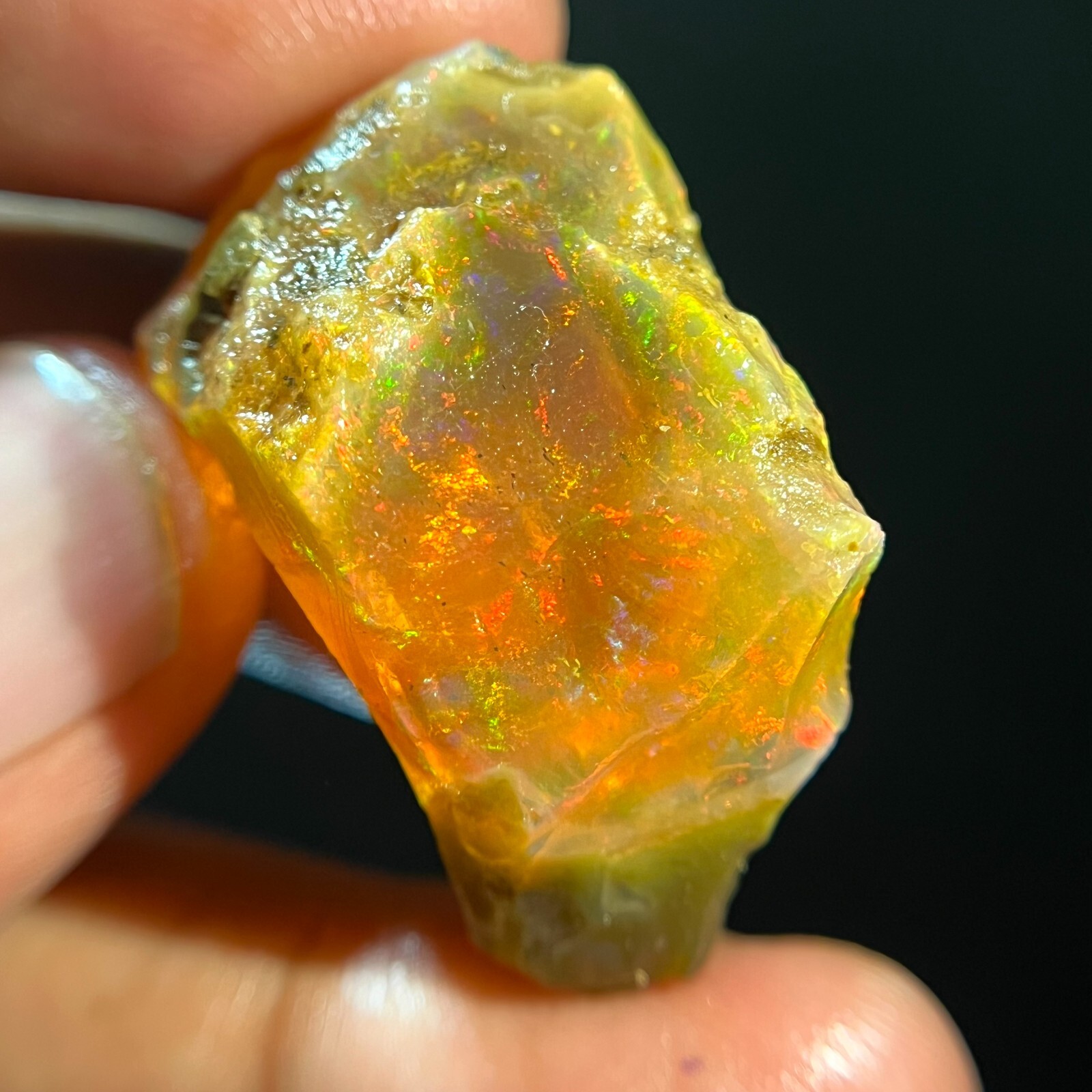 38 Carat Opal Rough Natural Ethiopian Opal Raw Welo Opal Multi Fire Gemstone