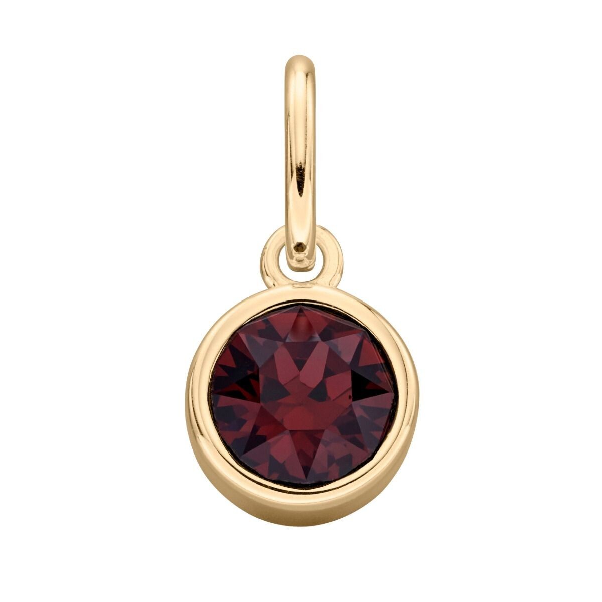 Crystal Birthstone Pendant 9ct Yellow Gold Plated Hallmarked All Months
