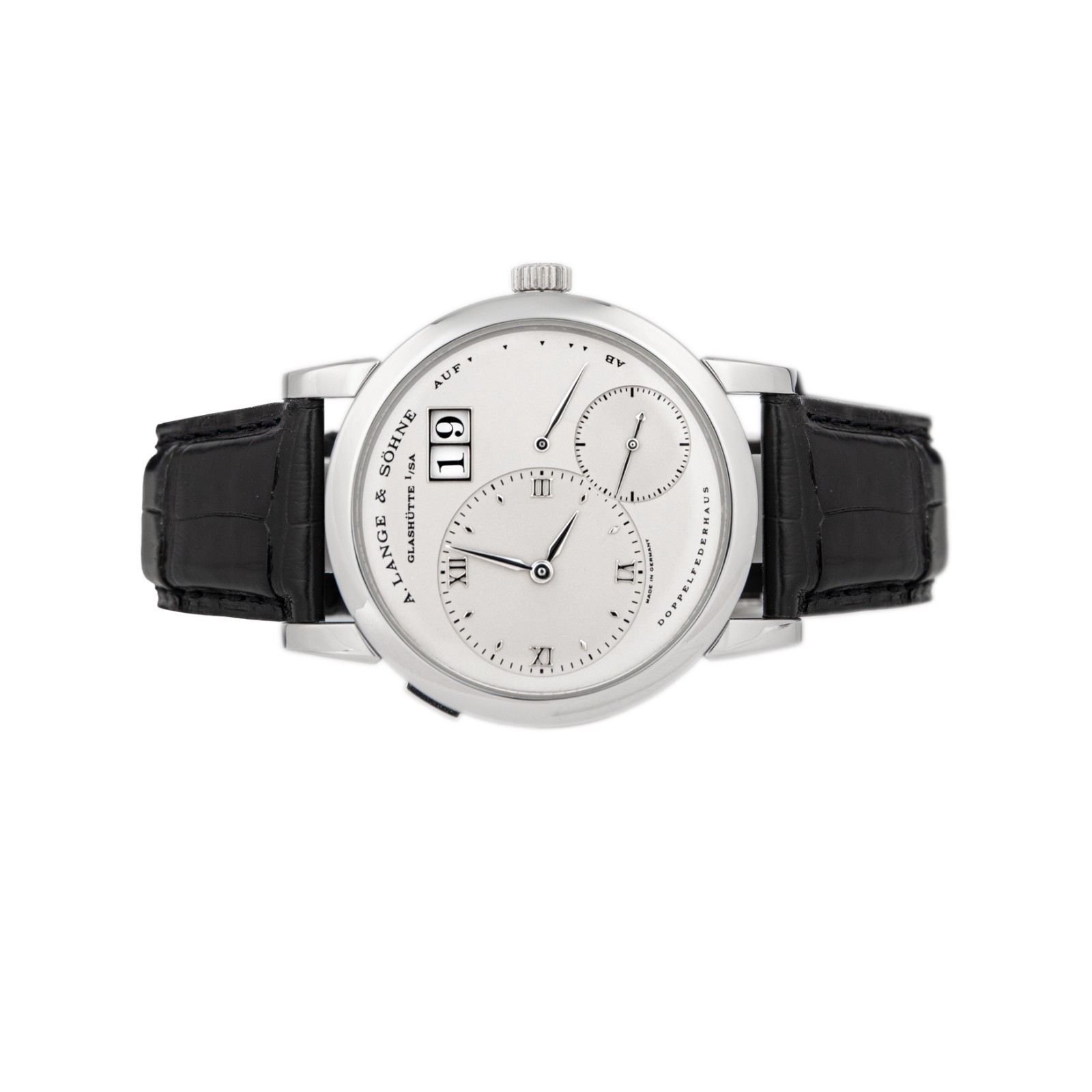 A Lange & Sohne Lange 1 Platinum Silver Dial 39mm 101.025