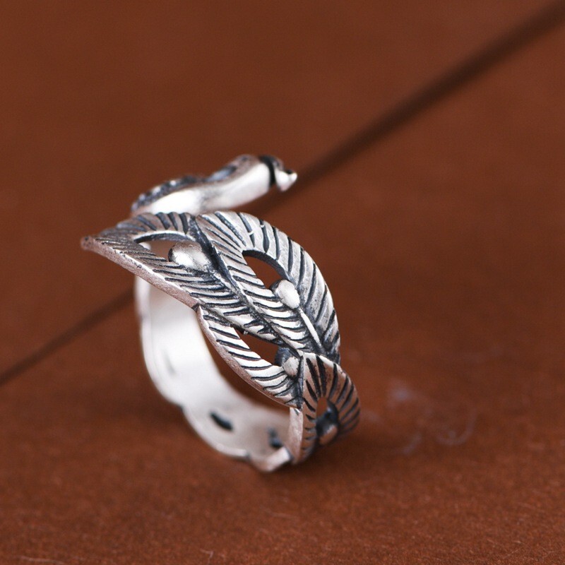 QXX Ring Phoenix Mythical Bird Symbol of Empress Fine Silver Adjustable