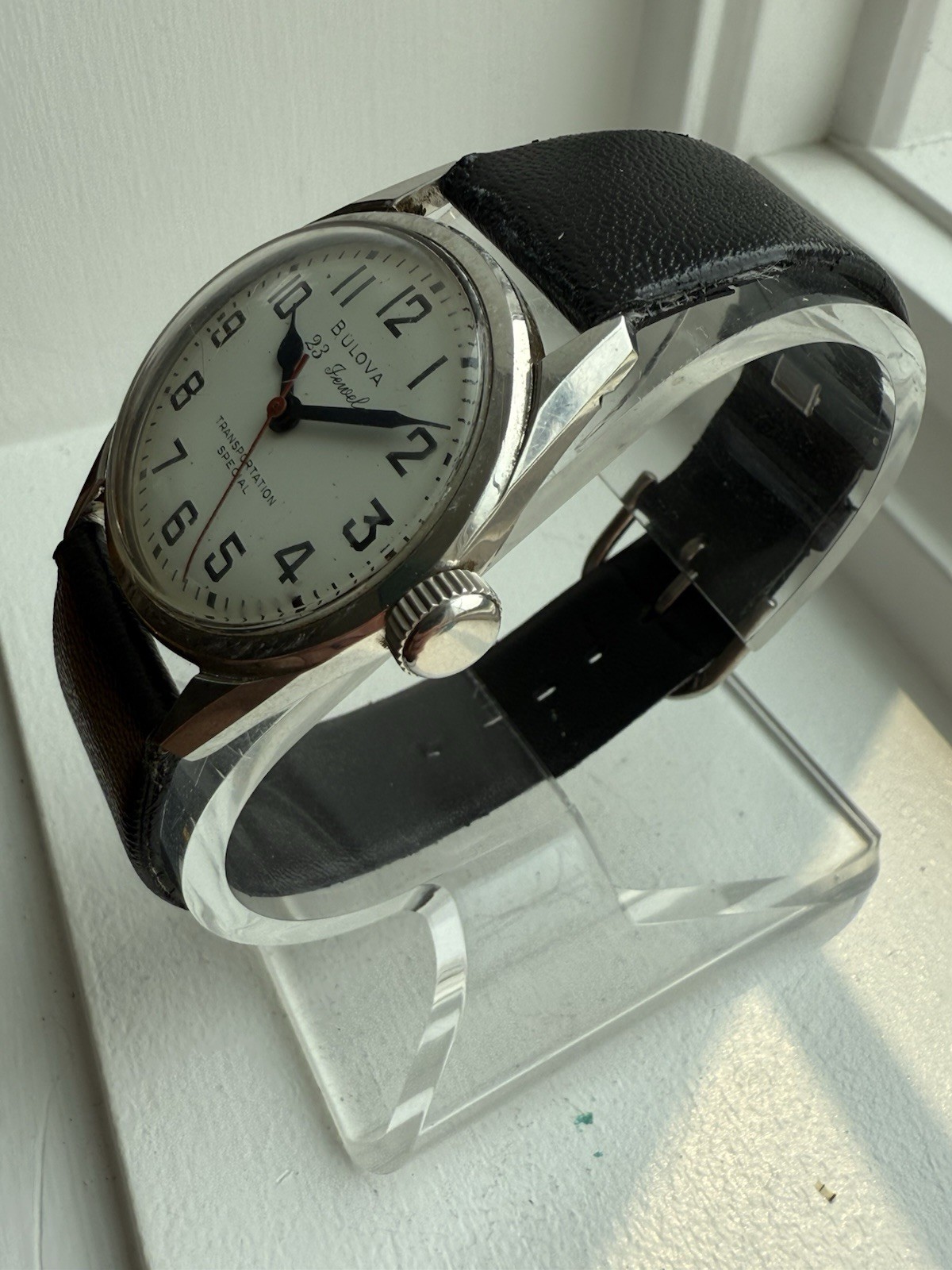 Vintage Bulova Transportation Special 23 Jewel Manual Wind Runs Hacking