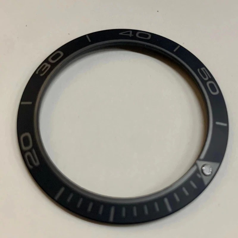 Black Ceramic Watch Bezel Insert Fits Omega Seamaster Planet Ocean 600M 45.5mm