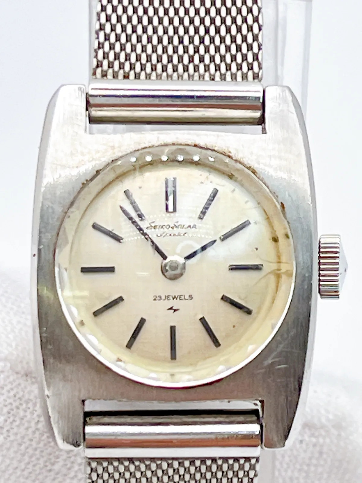 SEIKO Solar Special 23 Jewels Ladies’ Watch, Hand-wound, Silver, 1040-3060,