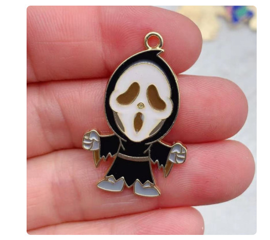 new 80Pcs Halloween Ghost Charm bracelet necklace Pendant DIY Jewelry Making