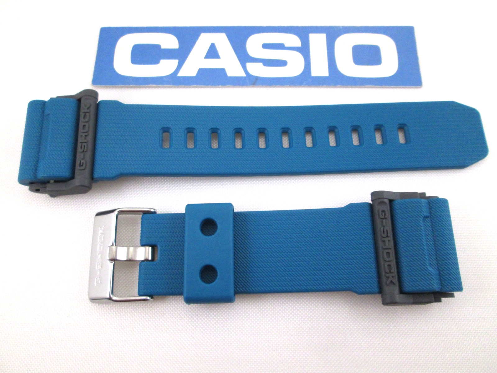 Genuine Casio G-Shock GD400 GD-400 blue rubber resin watch band strap
