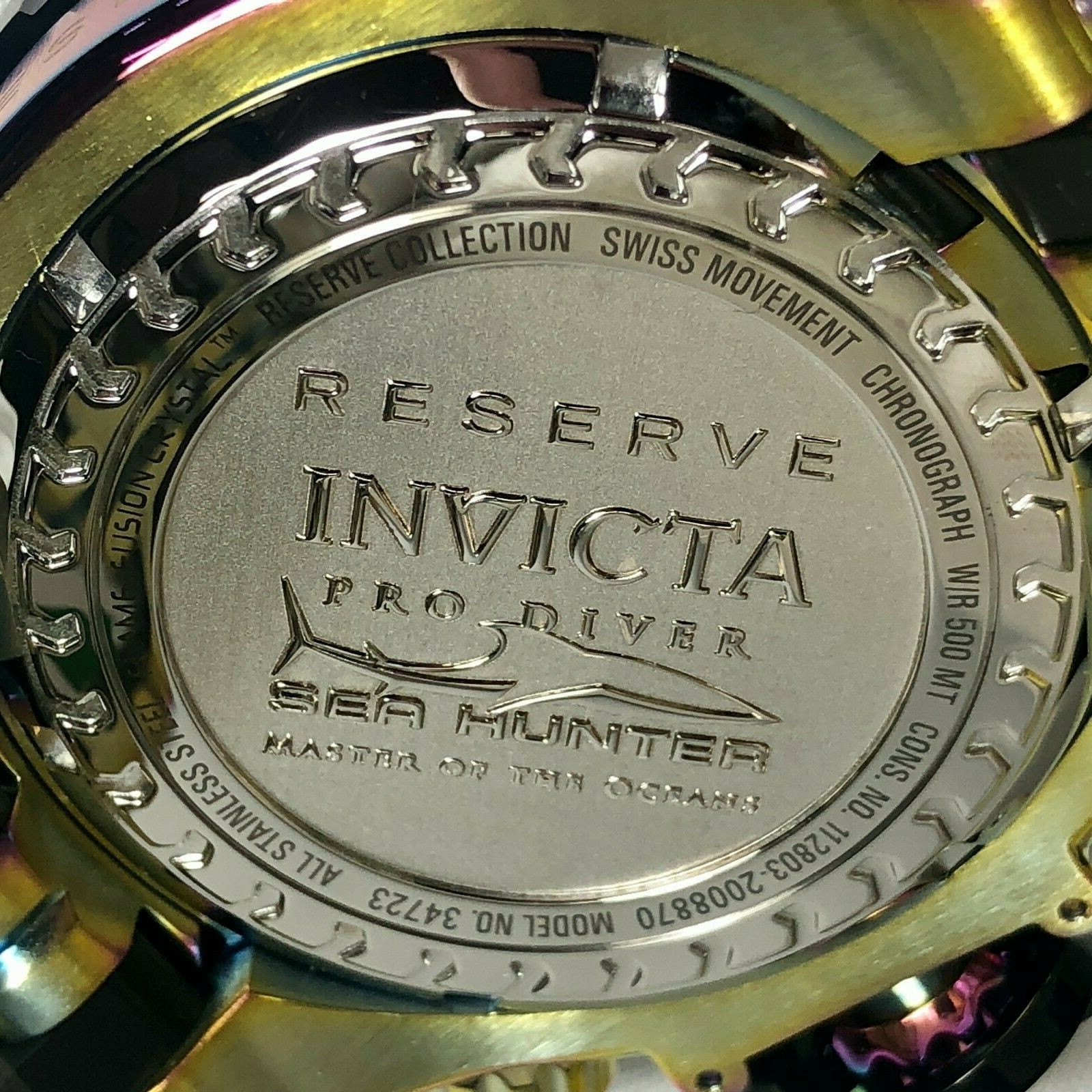 Invicta 34723 Men’s 58mm Sea Hunter Swiss Quartz Chrono Abalone Bracelet