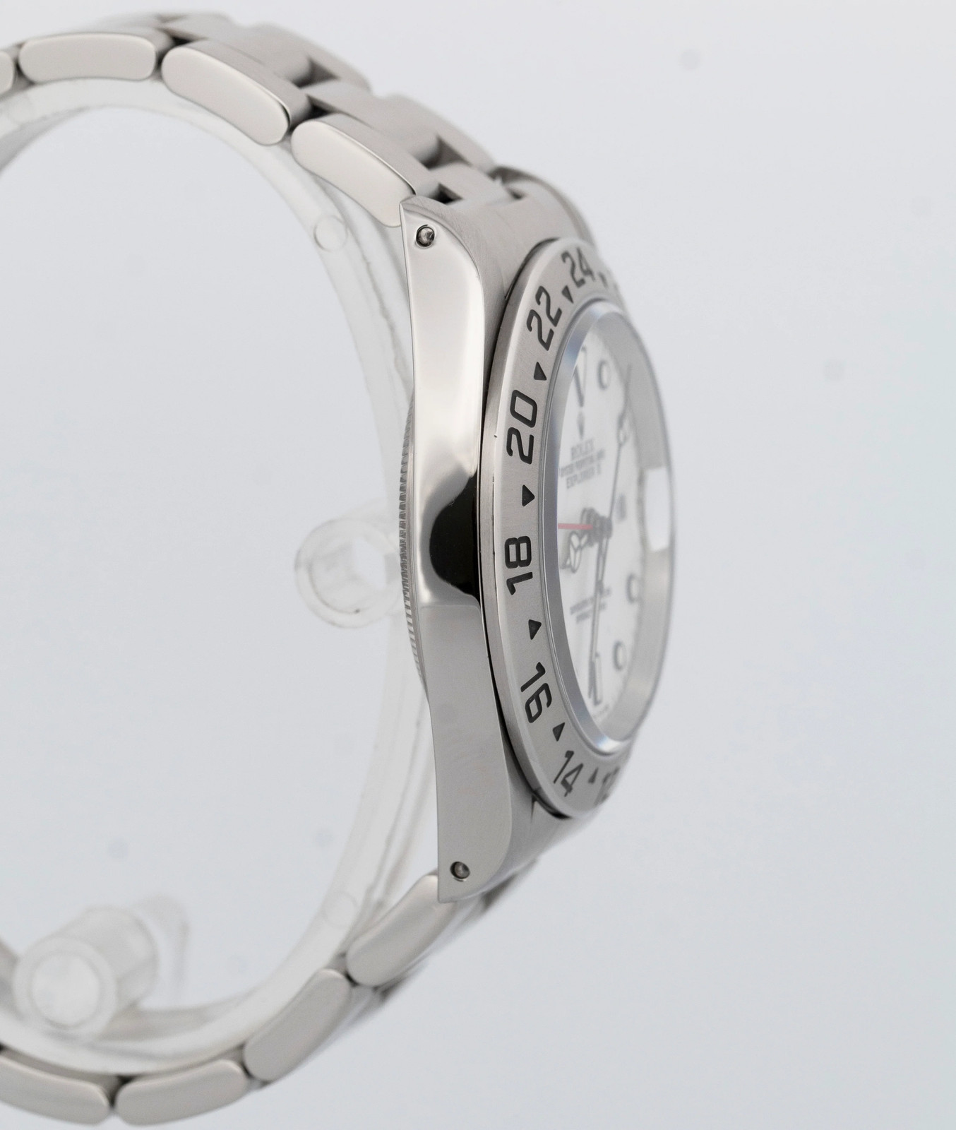 PAPERS Rolex Explorer II WHITE Stainless Steel 40mm 16570 Oyster GMT Watch BOX