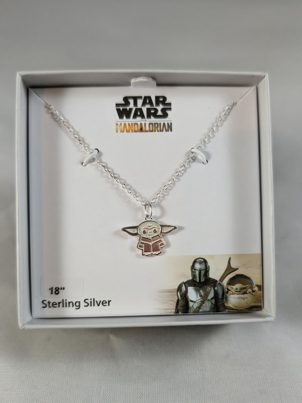 Disney’s Star Wars Grogu Charm and Necklace- Sterling Silver