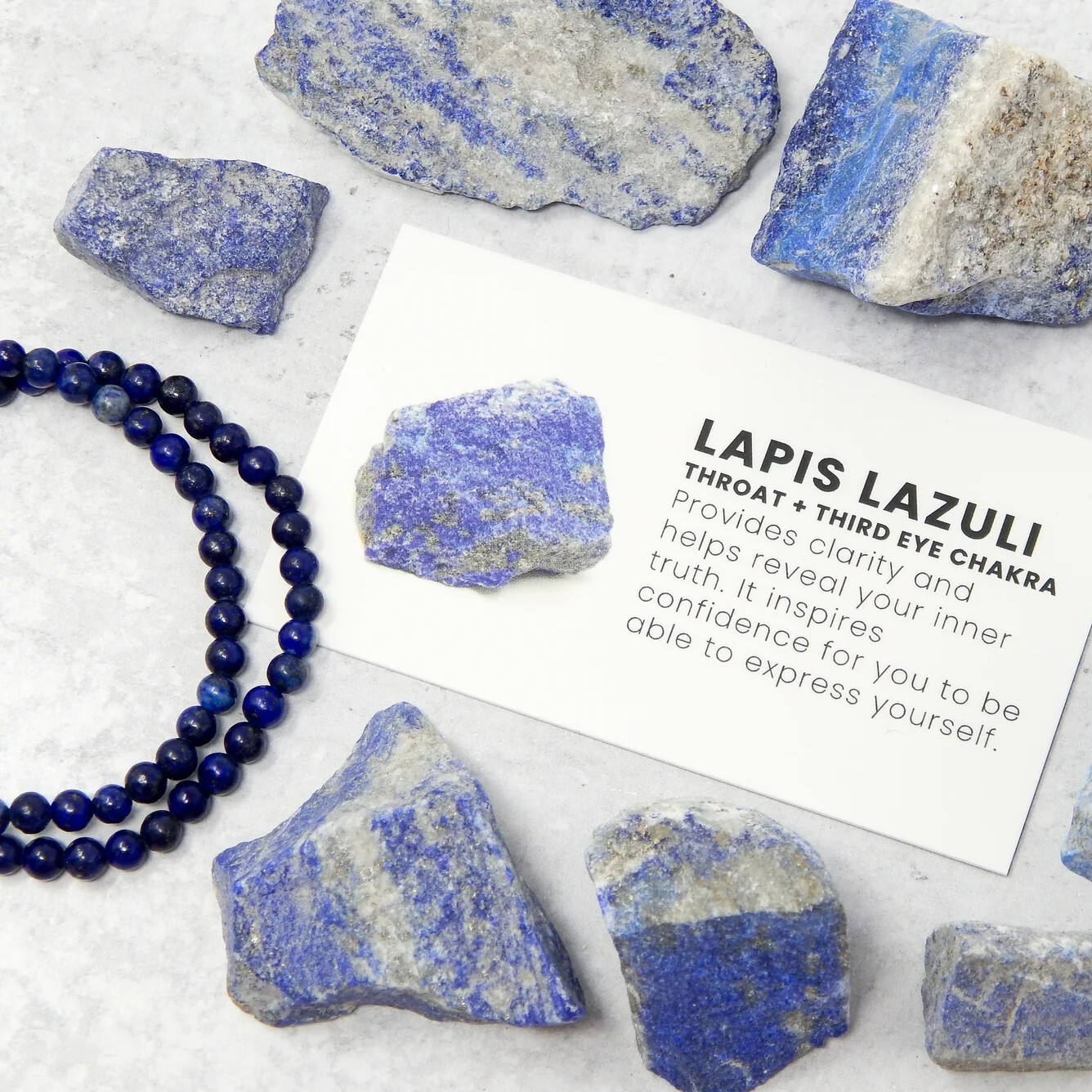 Natural Lapis Lazuli 4MM Blue Gemstone Bead Healing Women Men Bracelet Xmas Gift