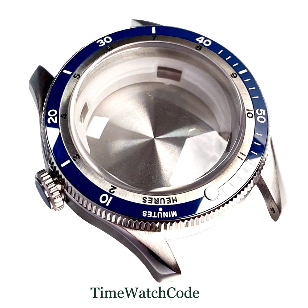 40mm Double Bow Sapphire Crystal Watch Case Fit NH35 NH36 NH38 PT5000 20ATM 316L
