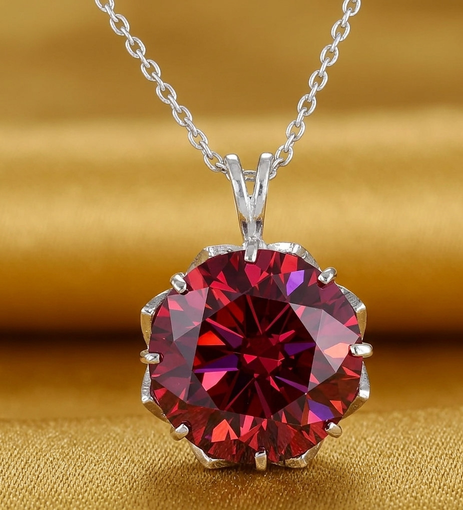 Lovely 20.00 Ct Certified Red Diamond Pendant, Tariffs FREE & matching Studs