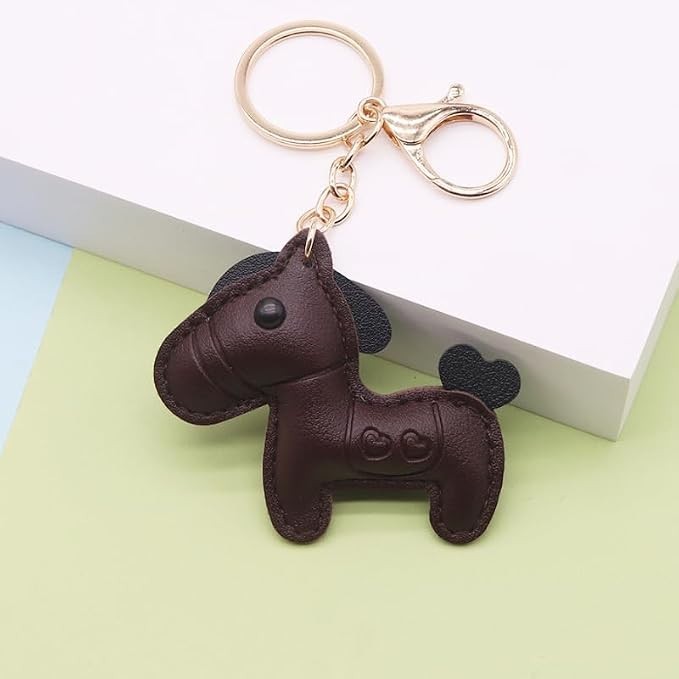 Puffed Horse Pull Charm/Key Ring For Zippers, Purses, Luggage, Schoolbag