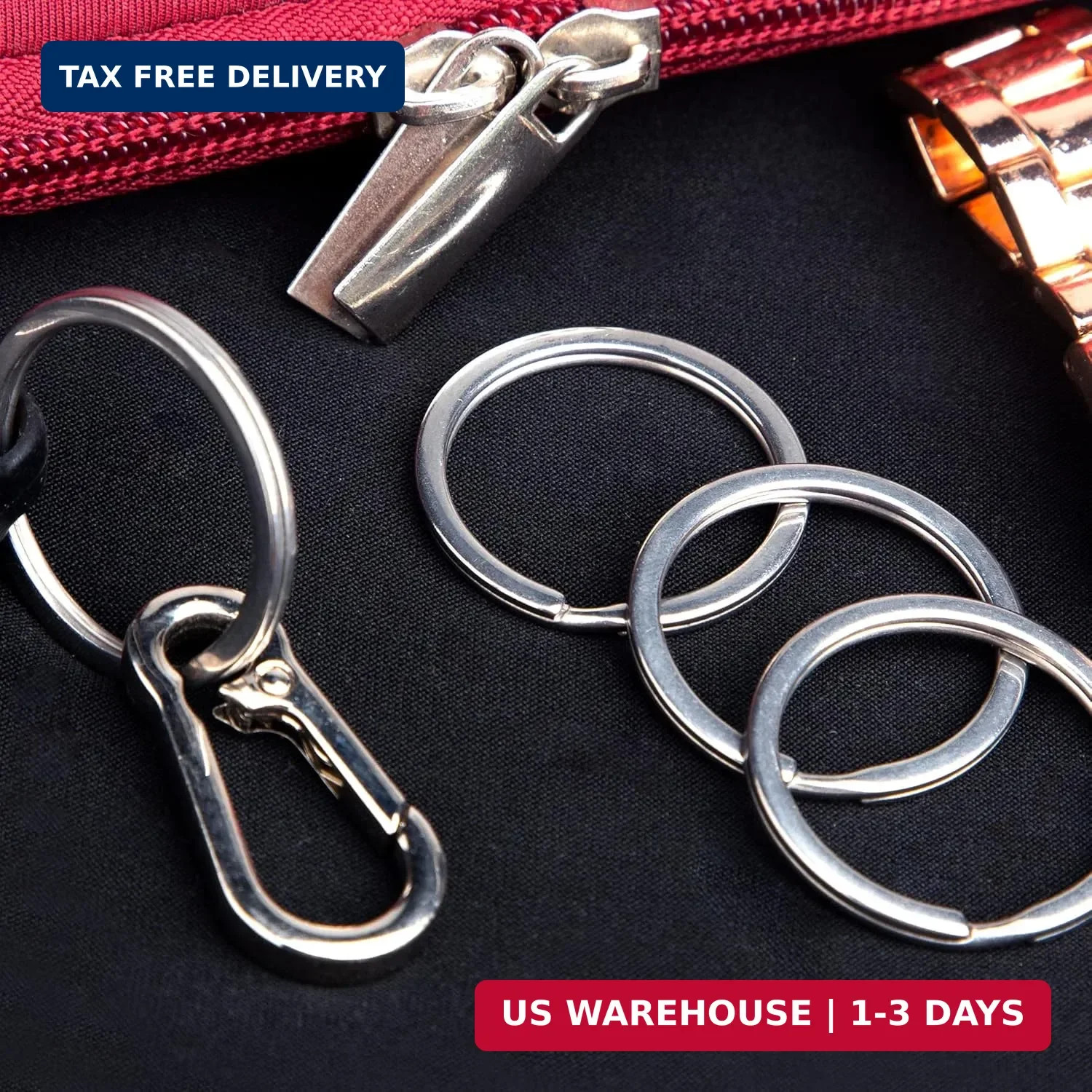 CREST Surgical and Marine Grade Stainless Steel Split Ring for Keychains SS316L