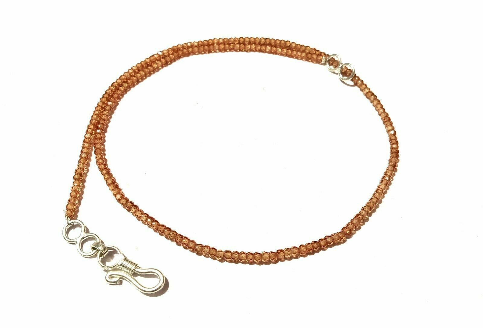 14″-28″inch Necklace Champagne Zircon Rondelle Faceted 3mm Gemstone Loose Beads