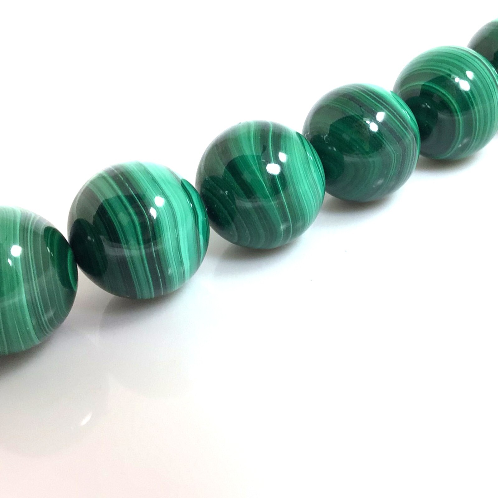 Grade AAA 20mm Natural Malachite Round Spacer Loose Beads Deep Green 15″ strands