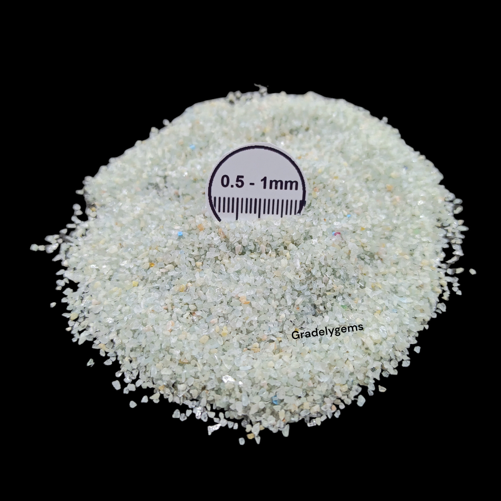 Premium Aquamarine Gemstone Crushed Powder – for Resin Art, Craft, Ring inlay