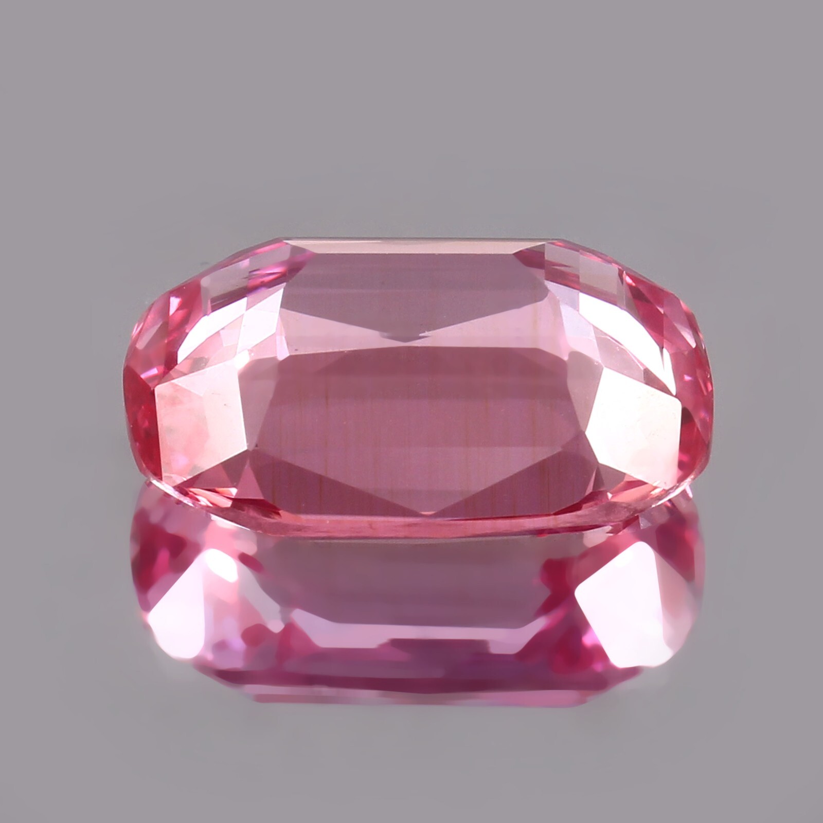 Natural Ceylon Padparadscha Sapphire Loose Cushion Old Mine Cut Gemstone 38.15Ct