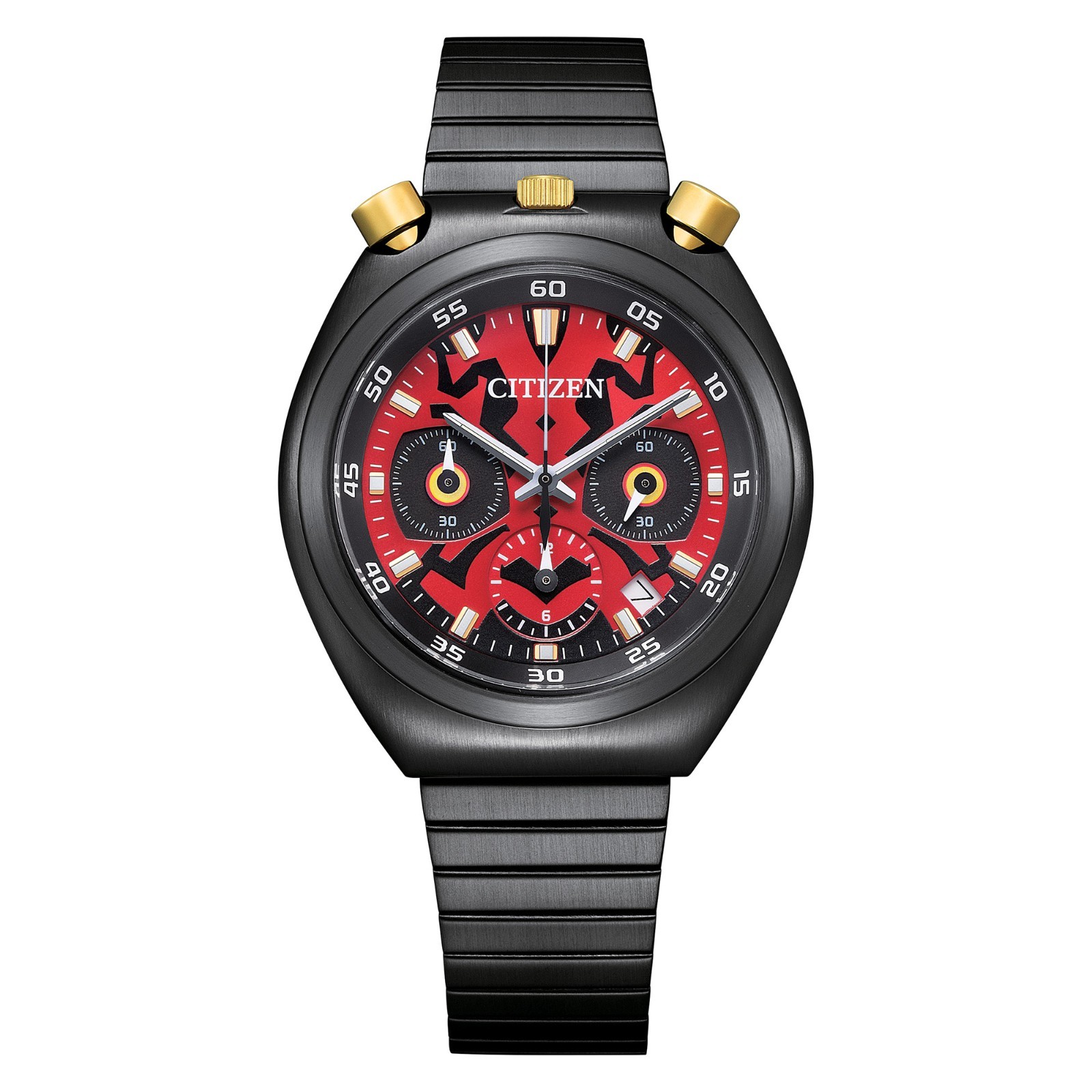 Citizen Men’s Darth Maul Chronograph Date Black Quartz Watch 38MM AN3668-55W