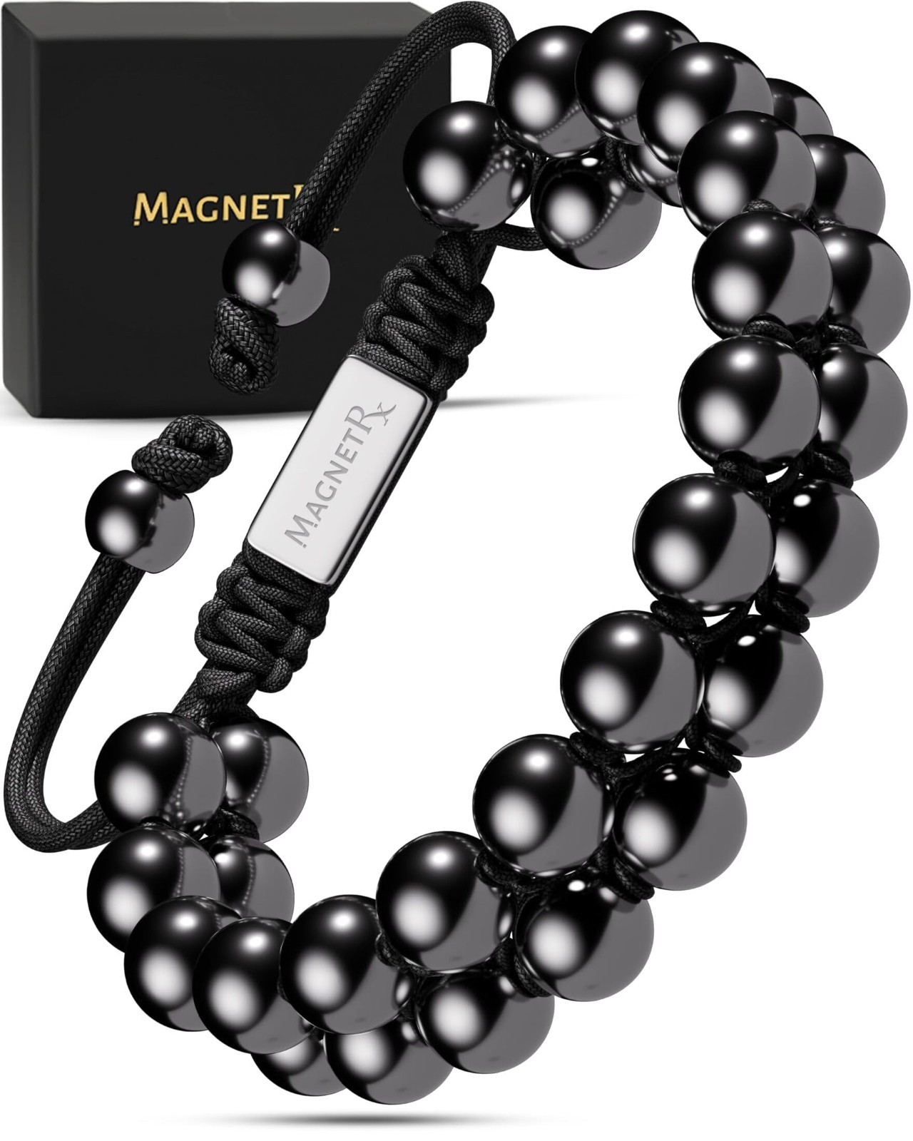 MAX Strength Magnetic Hematite Bracelet – Beaded Magnetic Therapy Jewelry for Me