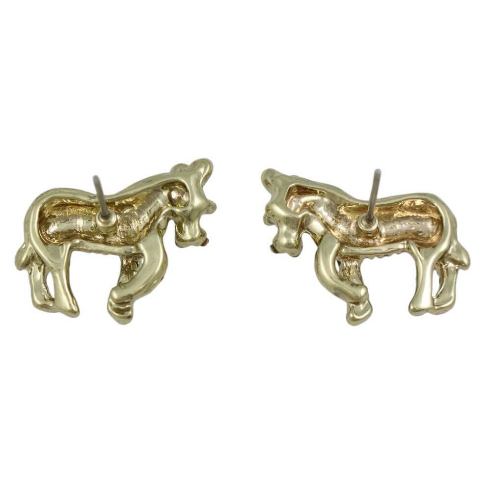 Black and White Enamel Zebra Pierced Earring – PRA819E
